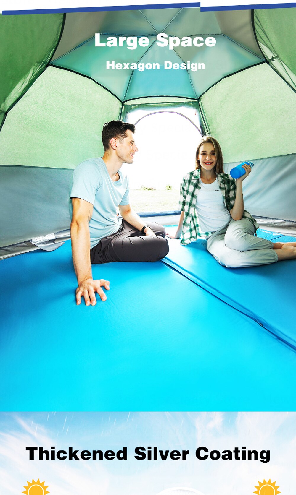 Cheap Goat Tents Outdoor Camping Tent Double Layer Wateroproof Family Automatic Tents 5 8 Persons Portable Breathable Outdoor Travel Hiking Tent Tents 